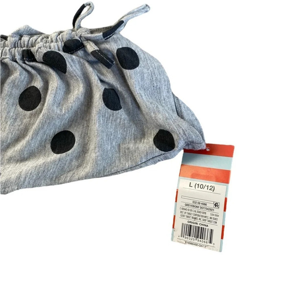 Cat & Jack | Kid’s Grey and Black Polka Dot Tshirt with Sleeve Detail Size L - Picture 5 of 7